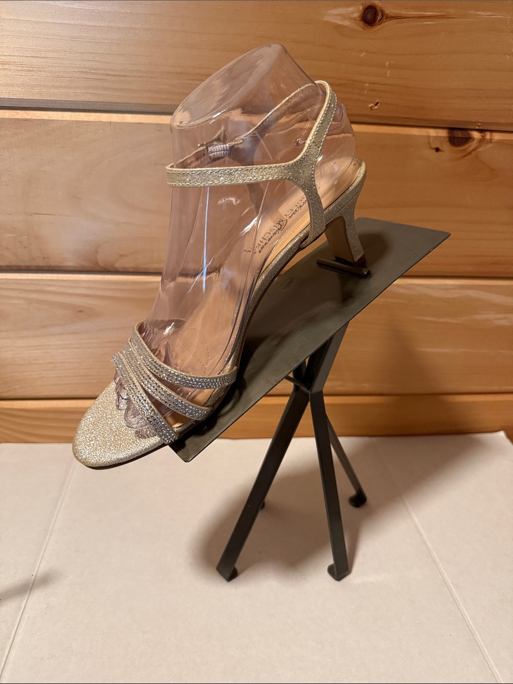 American Glamour Badgley Mischka Glitter Heels